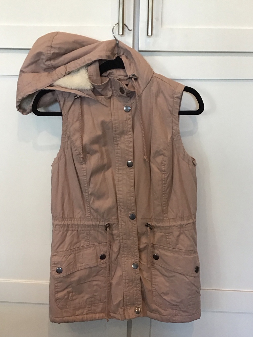 New Look Beige Sleeveless Hooded Utility Vest